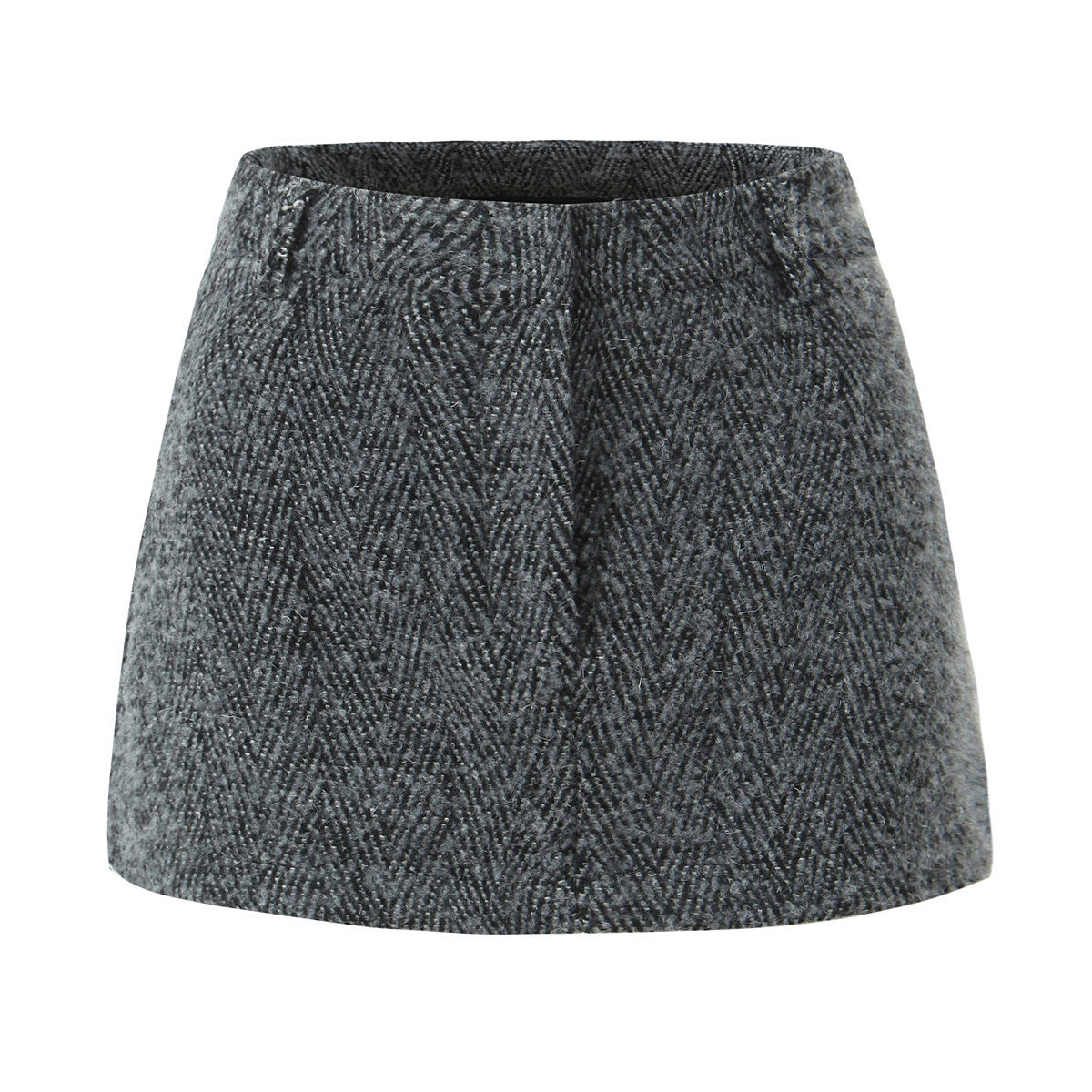 Flip collar one button casual woolen coat+high waisted hip hugging skirt casual suit for women