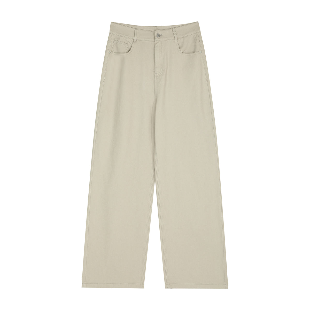 Pantalon Cargo Rétro Unisexe Street Style Couleur Unie Coupe Décontractée pour Homme, Coupe Droite Ample