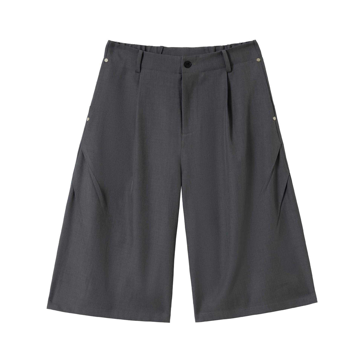 Pantalon 7/8 Ample Décontracté à Drapé Uni pour Homme