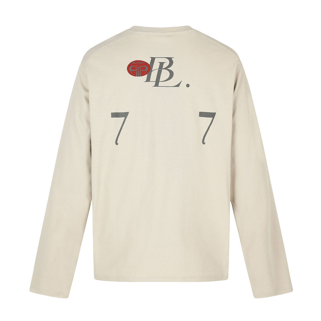 T-shirt ample à manches longues pour homme, imprimé lettres