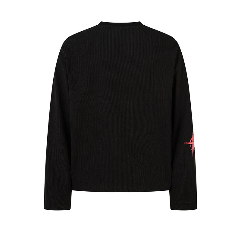 Loose Waffle Knit Base Layer Top for Men and Women
