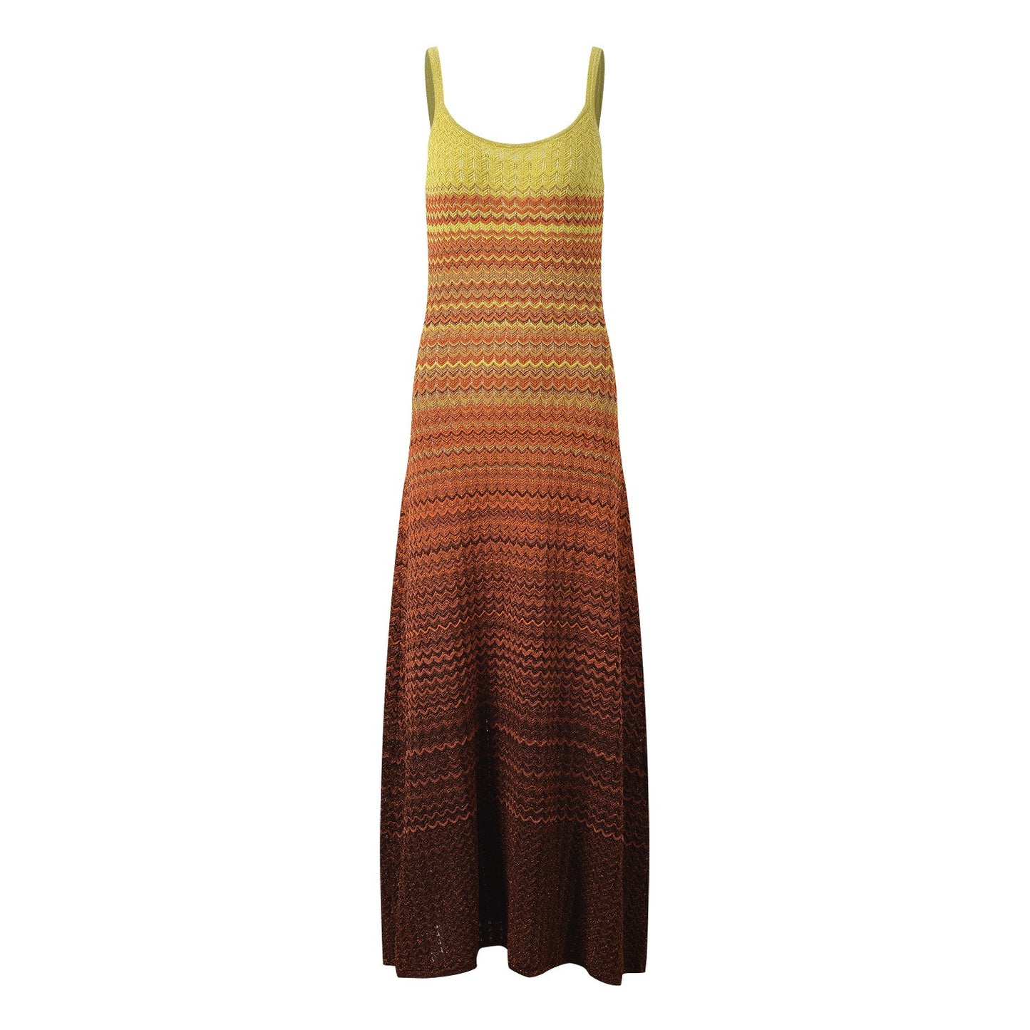 Sunset afterglow gradient color slim fit and slimming suspender dress