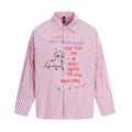 Chemise à manches longues avec col retourné et imprimé
