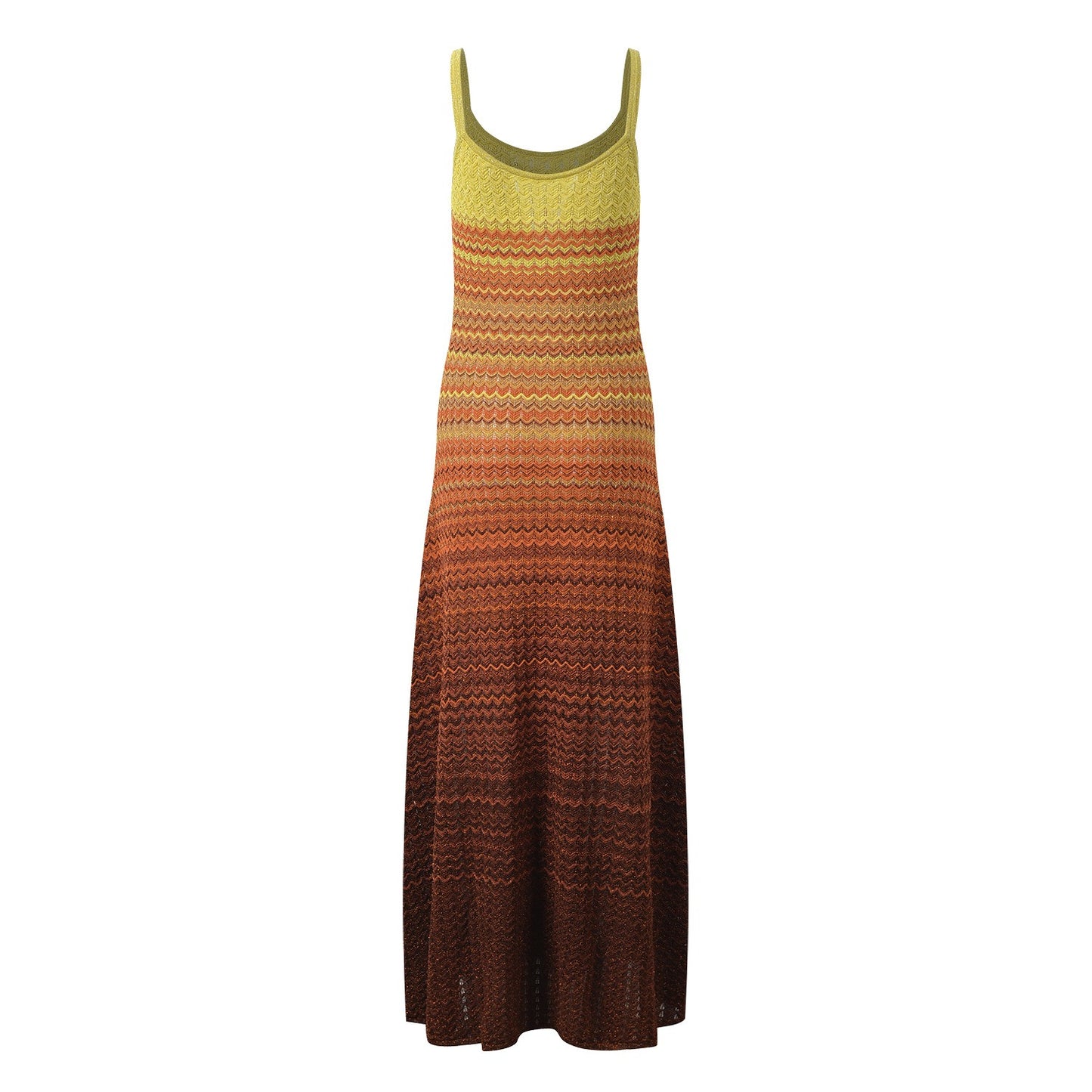 Sunset afterglow gradient color slim fit and slimming suspender dress