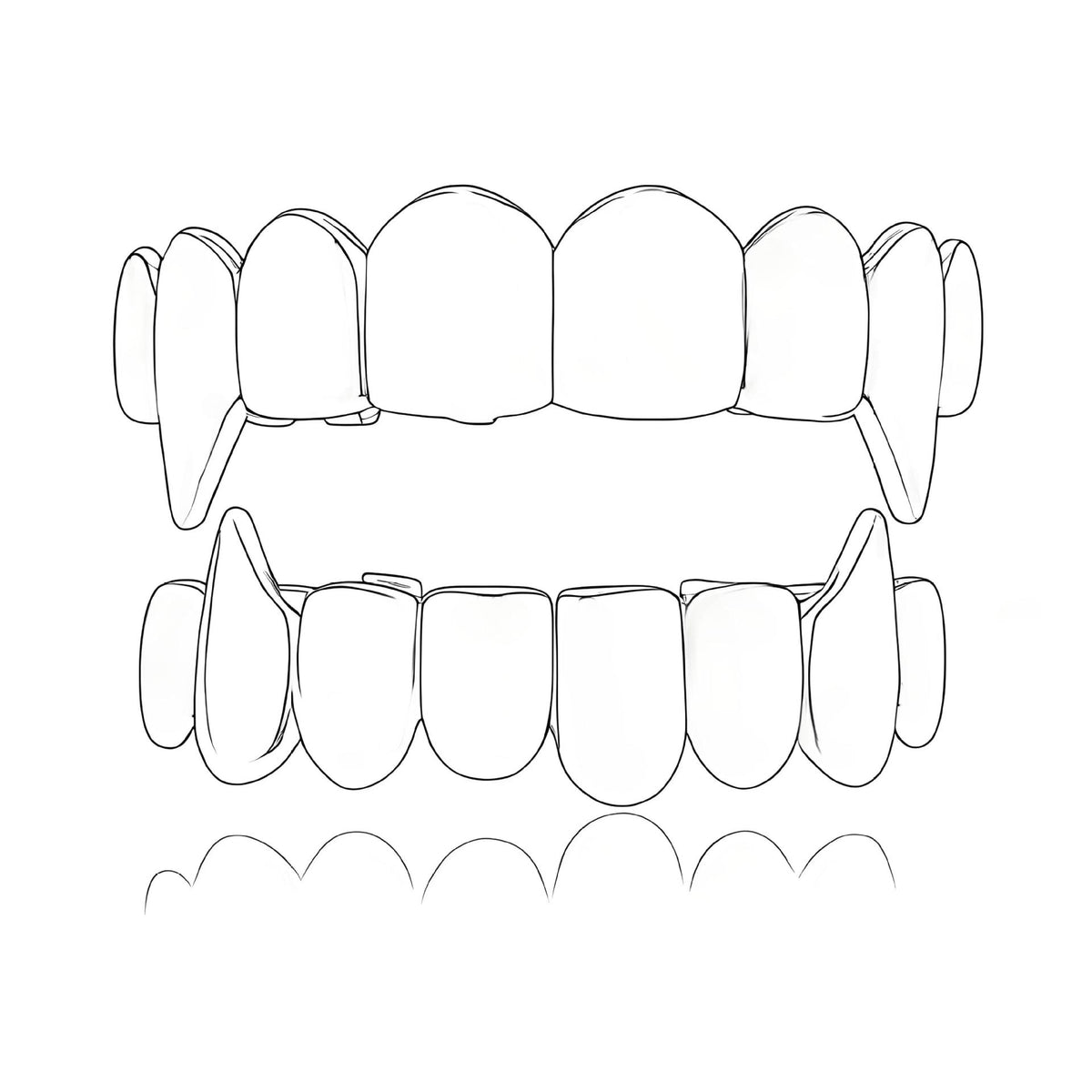 Rapper Eight-Tooth Sharp Tiger Teeth 24K Gold Plated Hip-Hop Dental Grillz for Men and Women, Premium Quality Jewelry Accessory