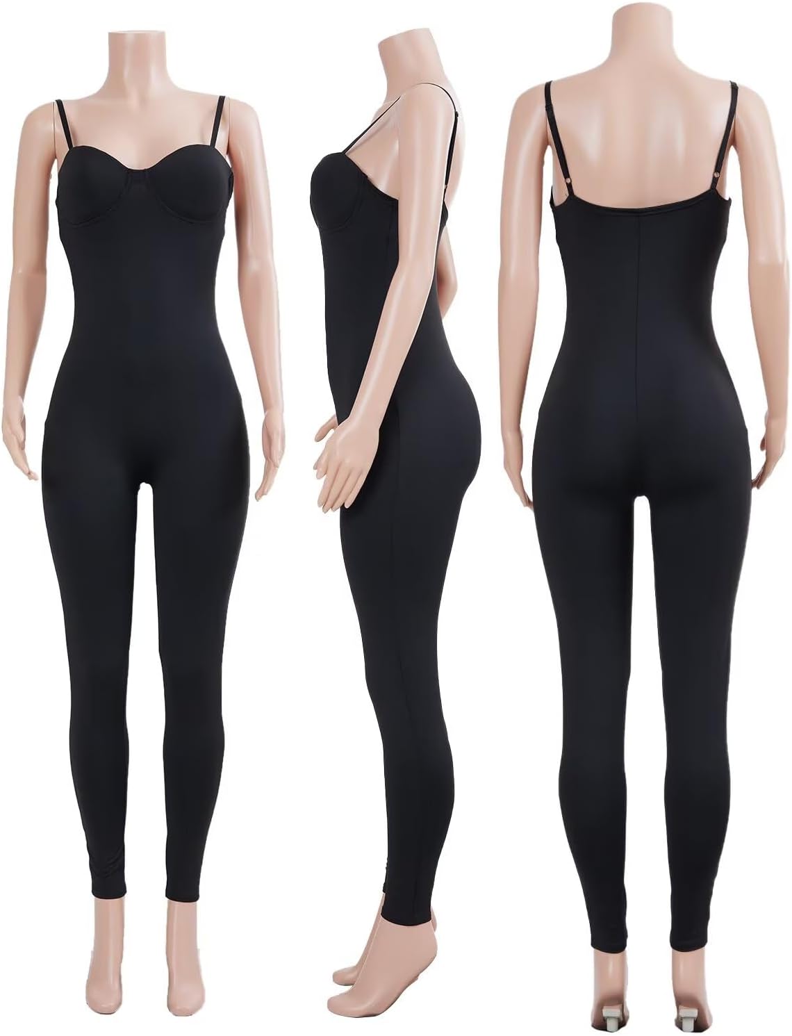Sexy Jumpsuits for Women Bodycon Rompers with Built-in Bra