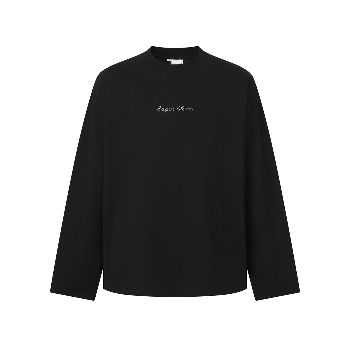 Simple letter logo print design loose long-sleeved T-shirt for men