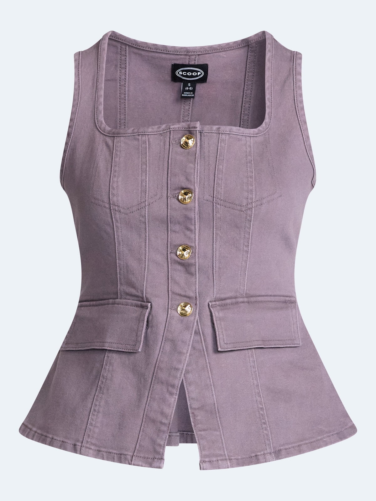 Scoop Women's and Women's Plus Denim Corset Top, Sizes XS-4X