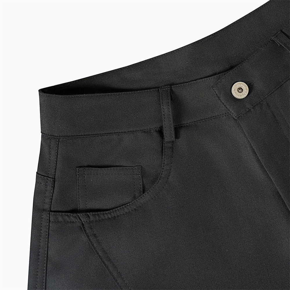 Oversized Wide-Leg Casual Trousers for Men with Reversible Design and Unique Style