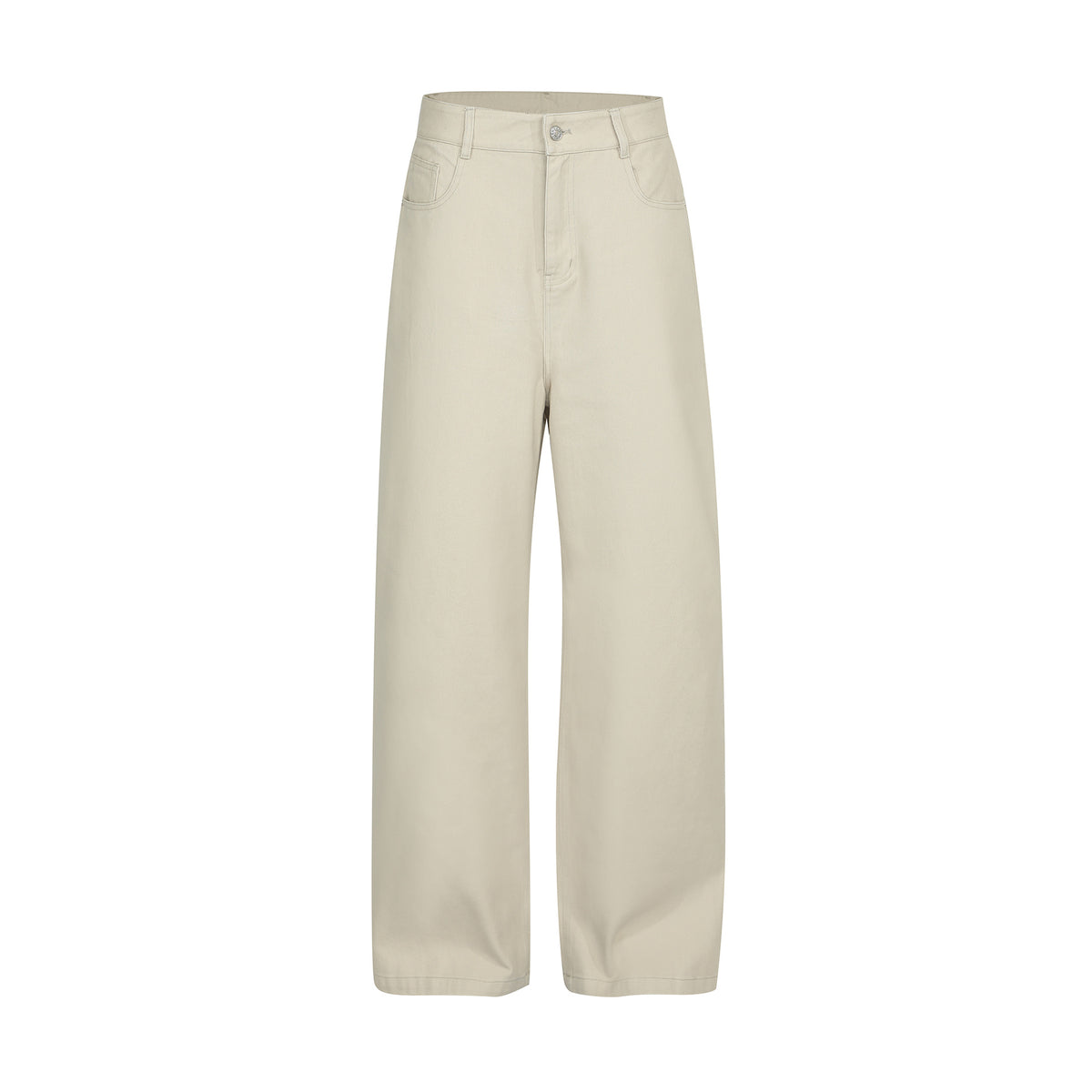 Pantalon Cargo Rétro Unisexe Street Style Couleur Unie Coupe Décontractée pour Homme, Coupe Droite Ample