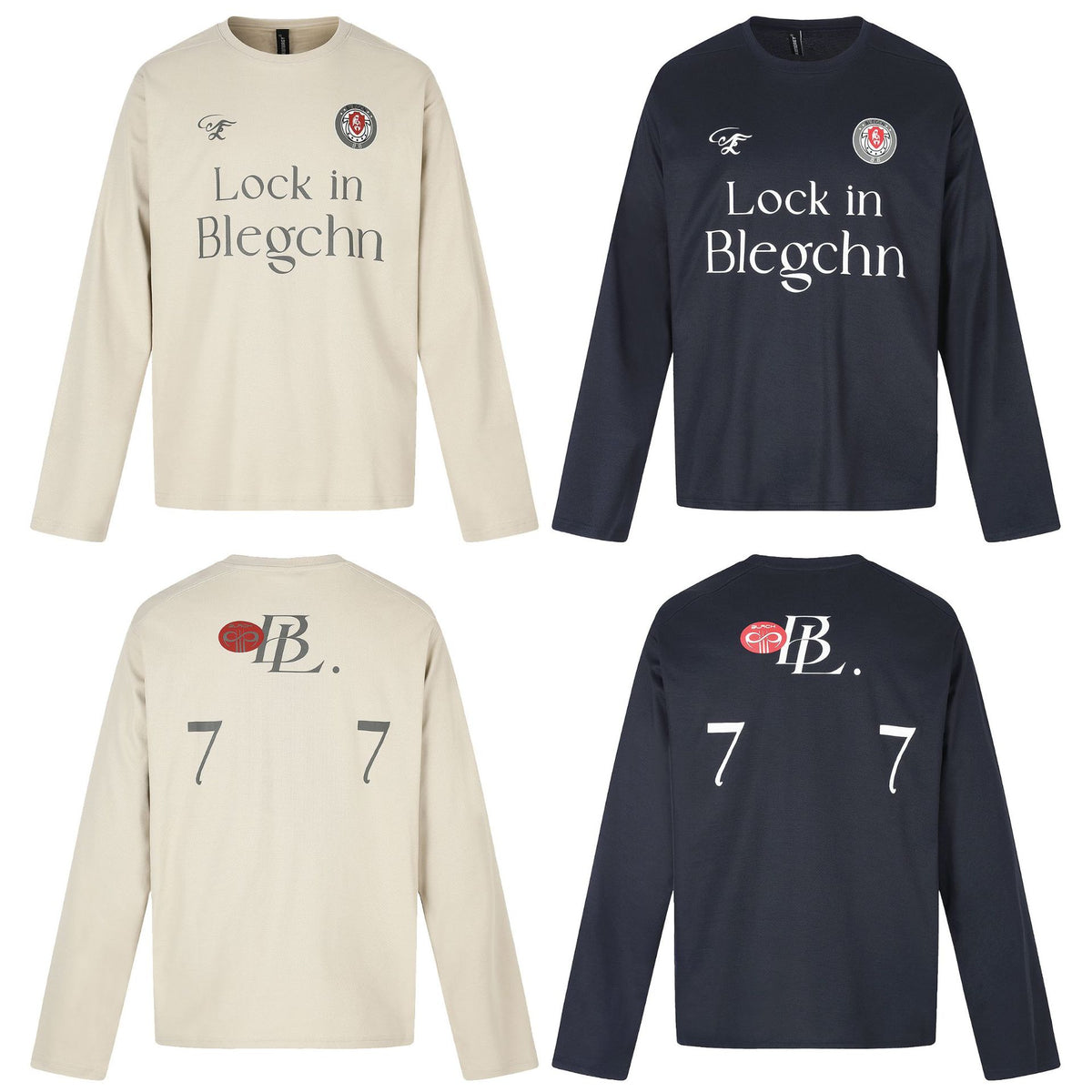 Letter Print Loose Casual Long Sleeve T-Shirt for Men