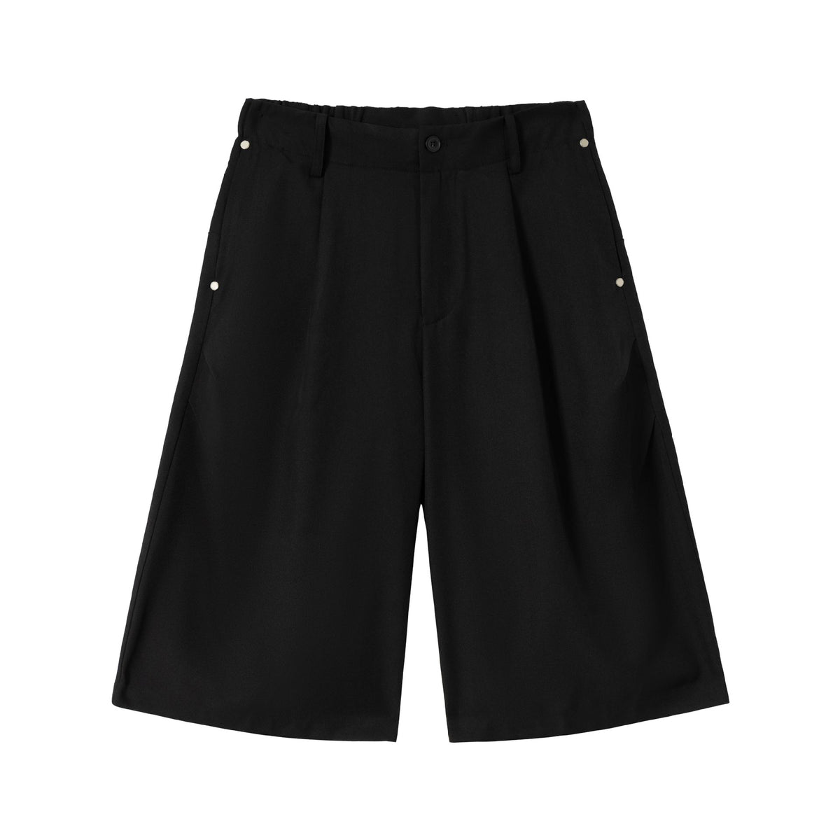 Pantalon 7/8 Ample Décontracté à Drapé Uni pour Homme
