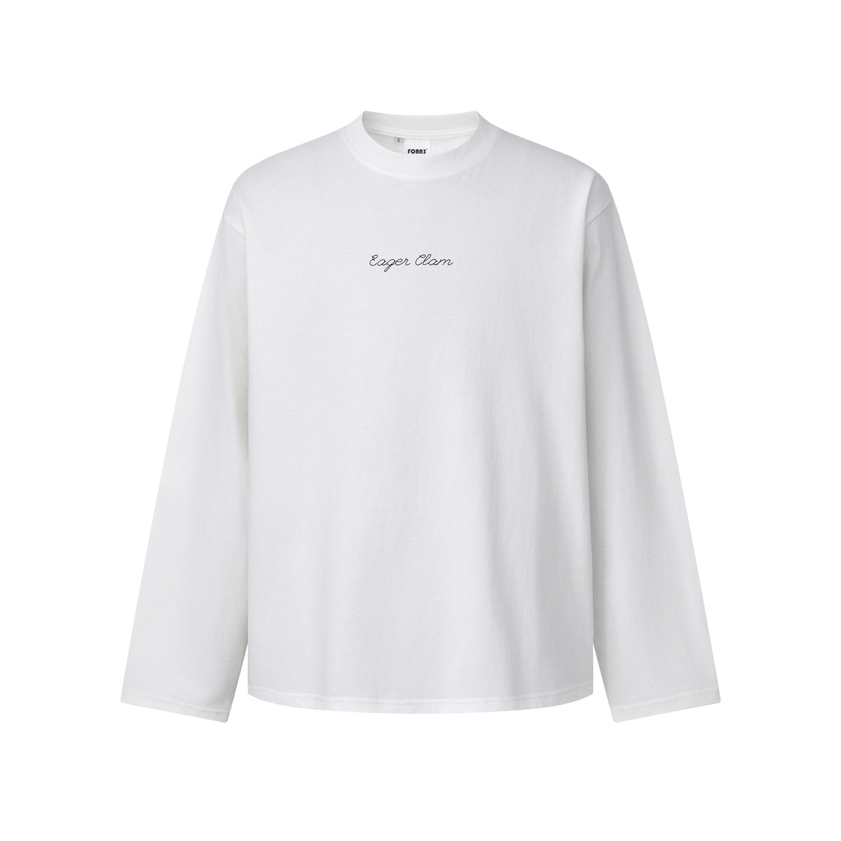 Simple letter logo print design loose long-sleeved T-shirt for men