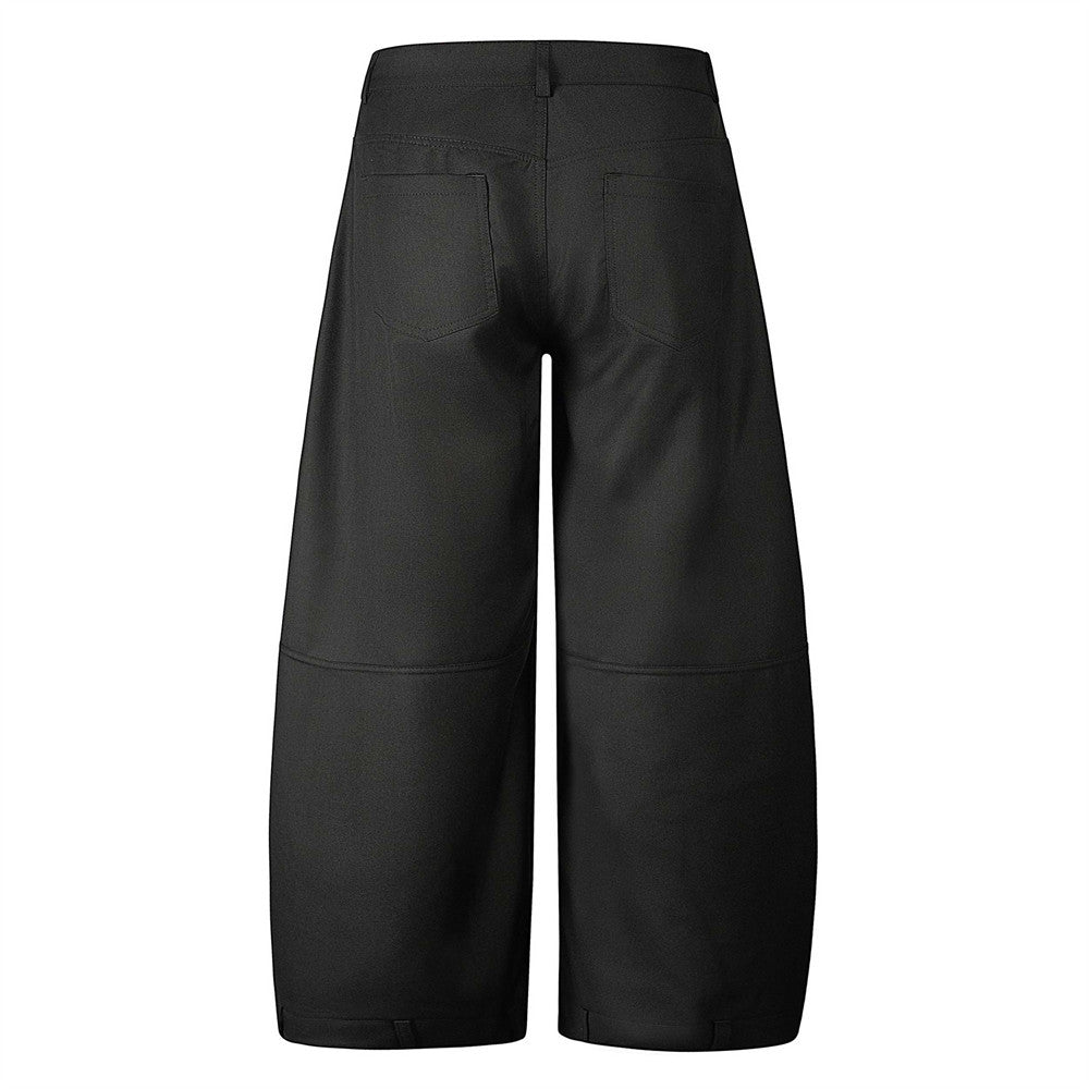 Oversized Wide-Leg Casual Trousers for Men with Reversible Design and Unique Style
