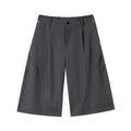 Pantalon 7/8 Ample Décontracté à Drapé Uni pour Homme