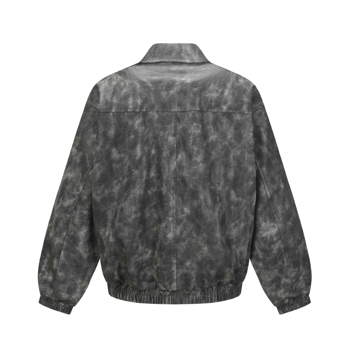 Python Pattern PU Leather Jacket for Men and Women, Casual Loose Fit