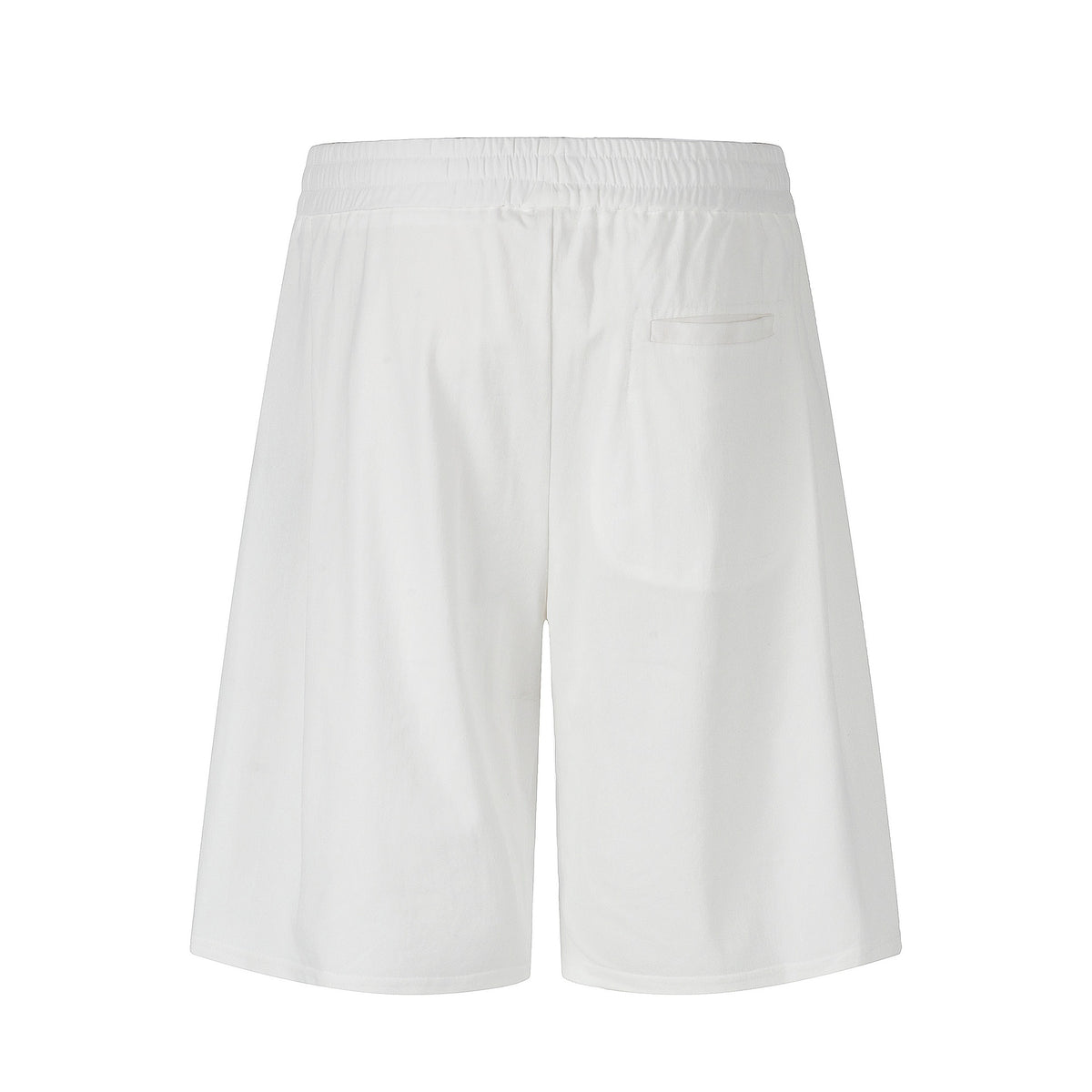 Elastic Waist Short Pants for Men -  Minimalist Solid Color Versatile Style