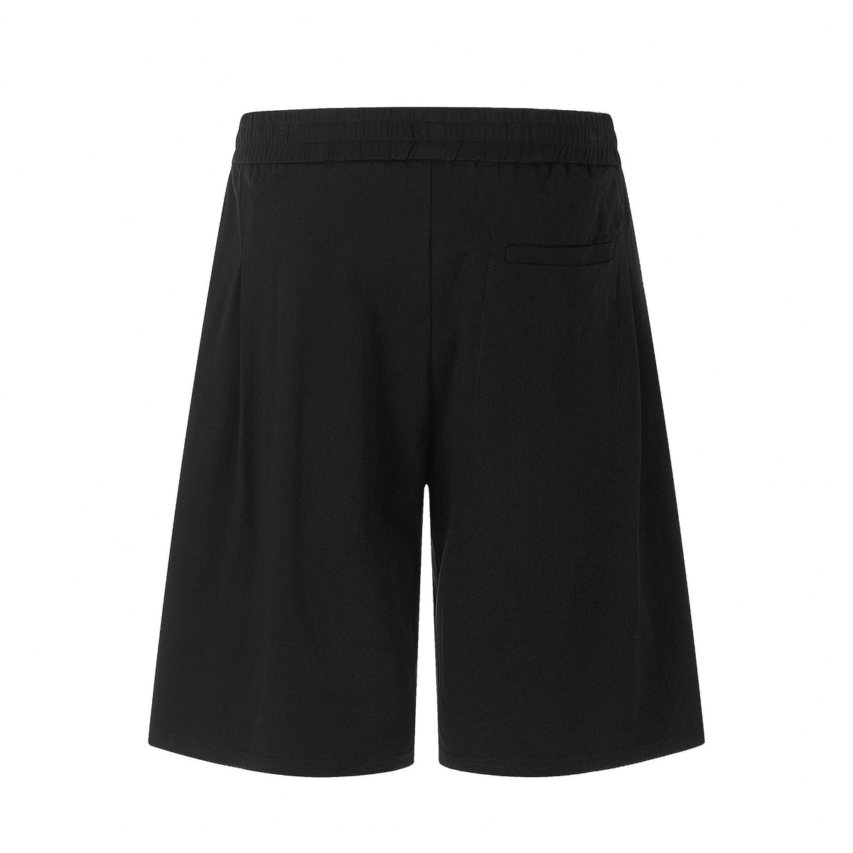 Elastic Waist Short Pants for Men -  Minimalist Solid Color Versatile Style