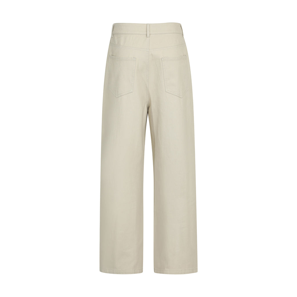 Pantalon Cargo Rétro Unisexe Street Style Couleur Unie Coupe Décontractée pour Homme, Coupe Droite Ample