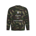 T-shirt camouflage en maille gaufrée à manches longues pour homme