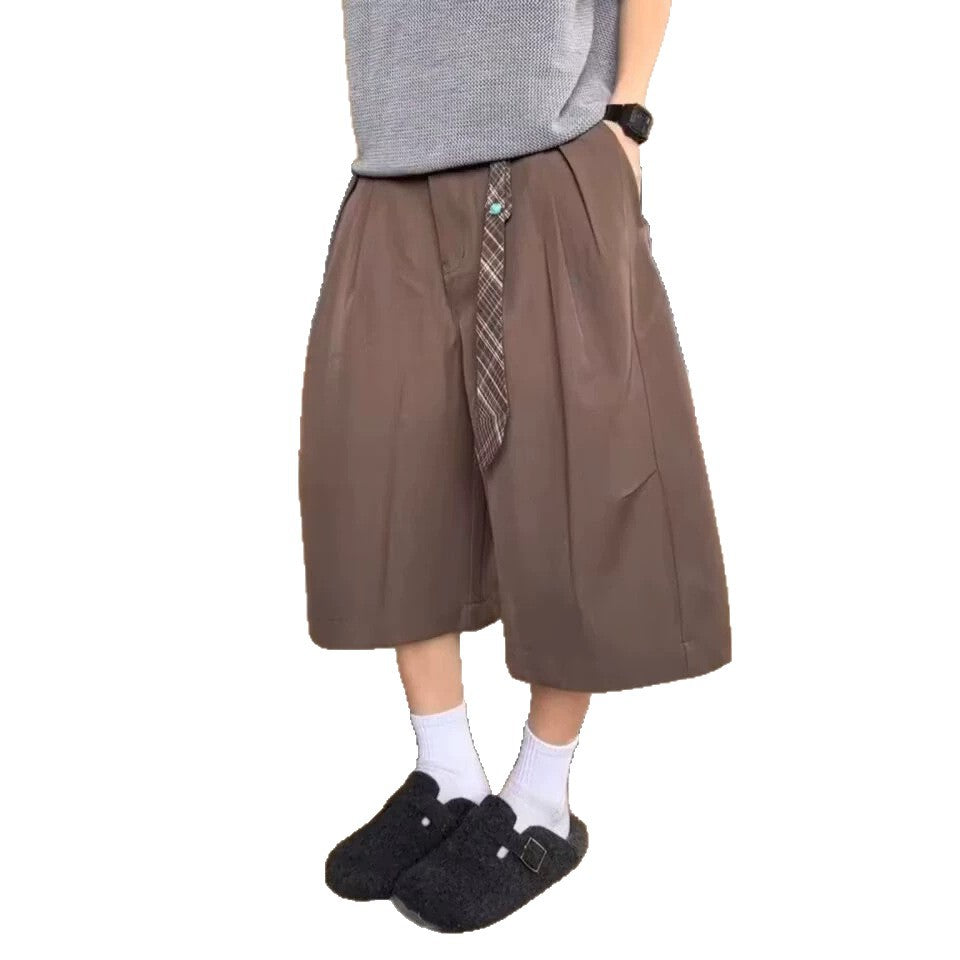 Vintage Casual Wide Leg Seven-Quarter Trousers for Men and Women