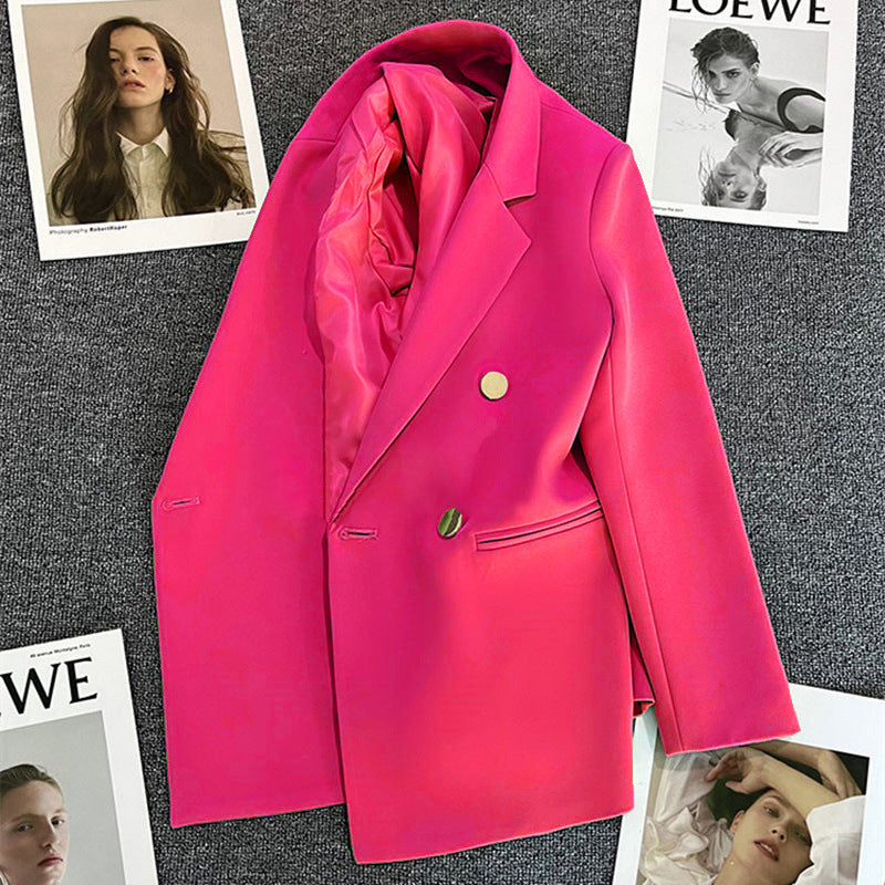 Candy Green Trendy Blazer for Women, 2026 Spring and Autumn New Korean Style, Internet Celebrity Style, Petite Casual