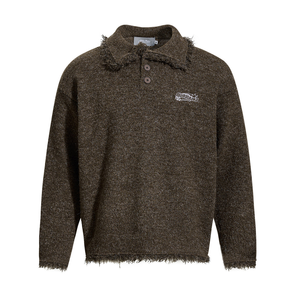 Cardigan en tricot à col chemise