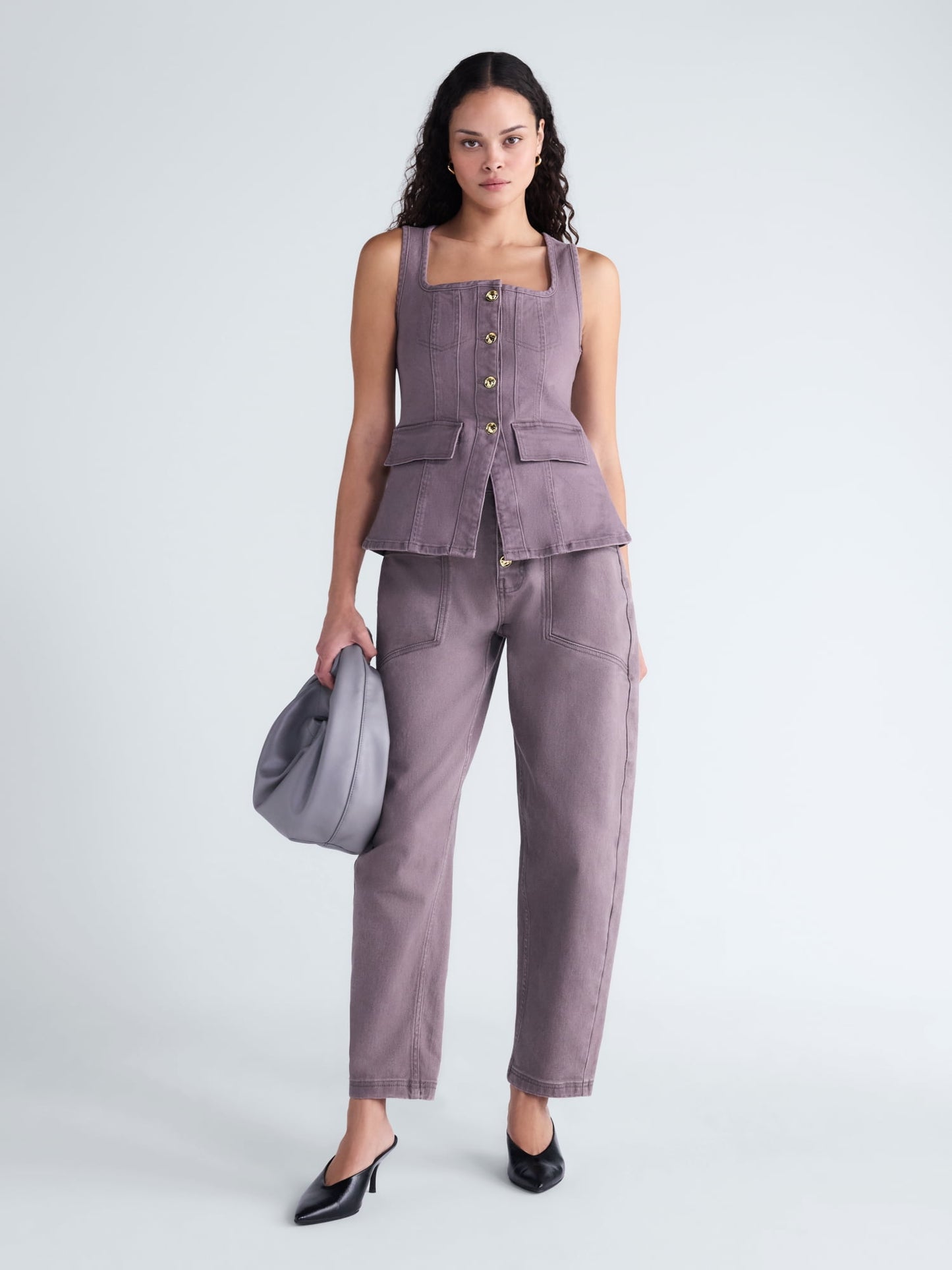 Scoop Women's and Women's Plus Denim Corset Top, Sizes XS-4X